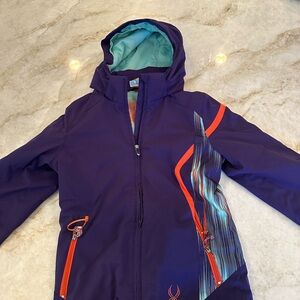 Spyder Kids Ski Jacket with detachable hood size 12